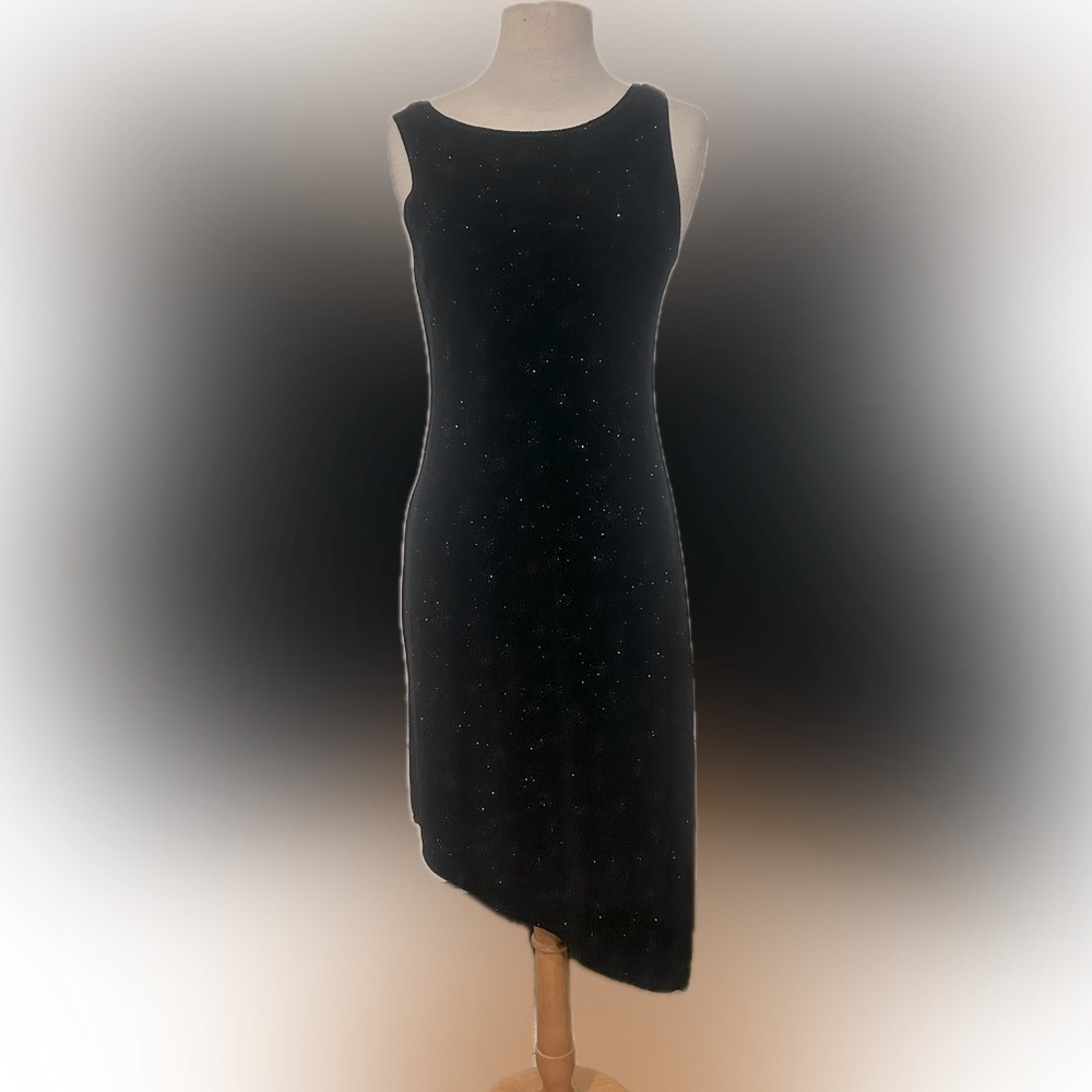 Ronni Nicole Vintage Black Asymmetrical Sheath Dress